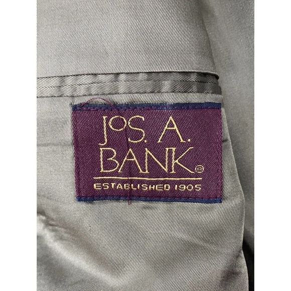 Jos A Bank 44 R 100% Wool Blazer Sport Coat Jacket Herringbone Stripe Brown 2 Bu - Picture 6 of 12